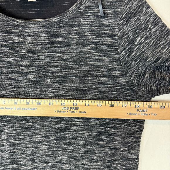 Ann Taylor LOFT Sweater Dress Women's Small Gray Knit Shoulder Zip Pullover - Picture 9 of 12